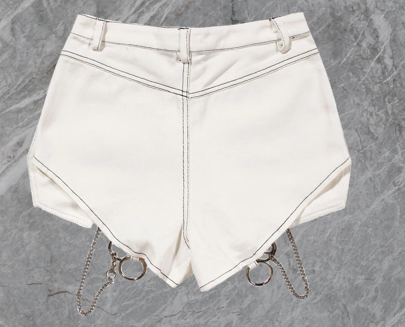 Шорты и брюки женские с металлической застежкой уличная одежда джинсовые бриджи