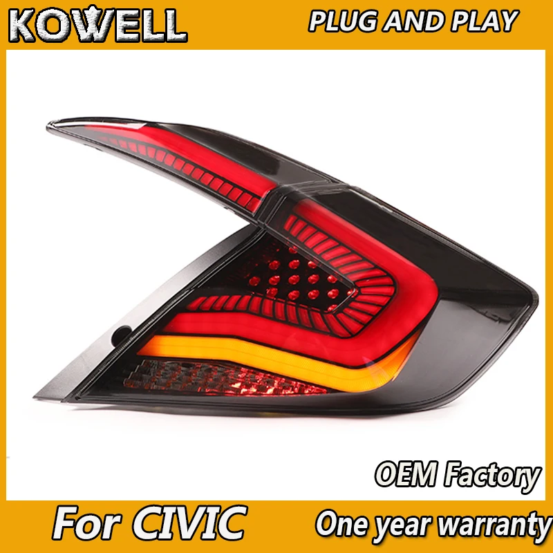 

Car styling Taillights For Honda Civic 10th 2016 2017 2018 sedan led Taillight Rear Brake Tail Light stop light praking lamp