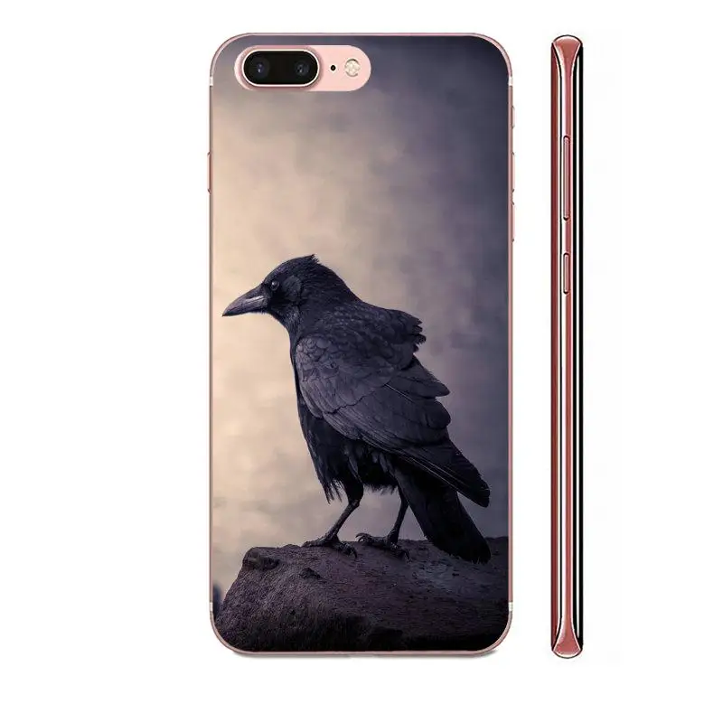 Мягкий чехол для Sony Xperia Z Z1 Z2 Z3 Z4 Z5 compact Mini M2 M4 M5 T3 E3 E5 XA XA1 XZ Premium Animal Bird Black Crow |