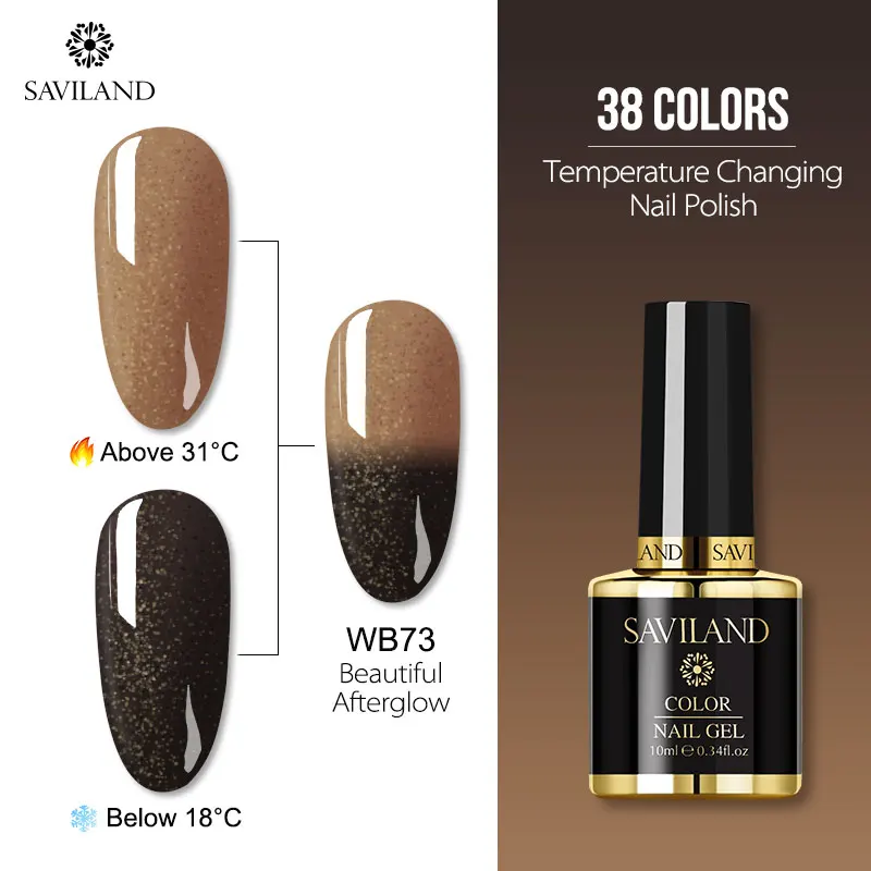 10ml WB73 Saviland 15 мл Хамелеон цвета УФ Гель-лак для ногтей изменение температуры Цвет гель лак термо Полупостоянный Лаки лак для ногтей - Цвет: 10ml WB73
