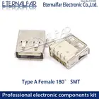 Разъем интерфейса USB 2,0 разъем типа A Женский 180 градусов патч для завивки прямой изгиб прямой иглы сварочный провод DIY