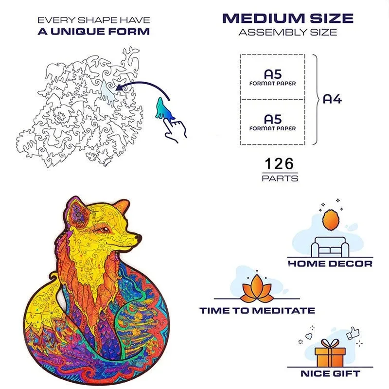 

Family fun wooden parent-child puzzle three-dimensional animal puzzle children's diy wooden educational puzzle toy