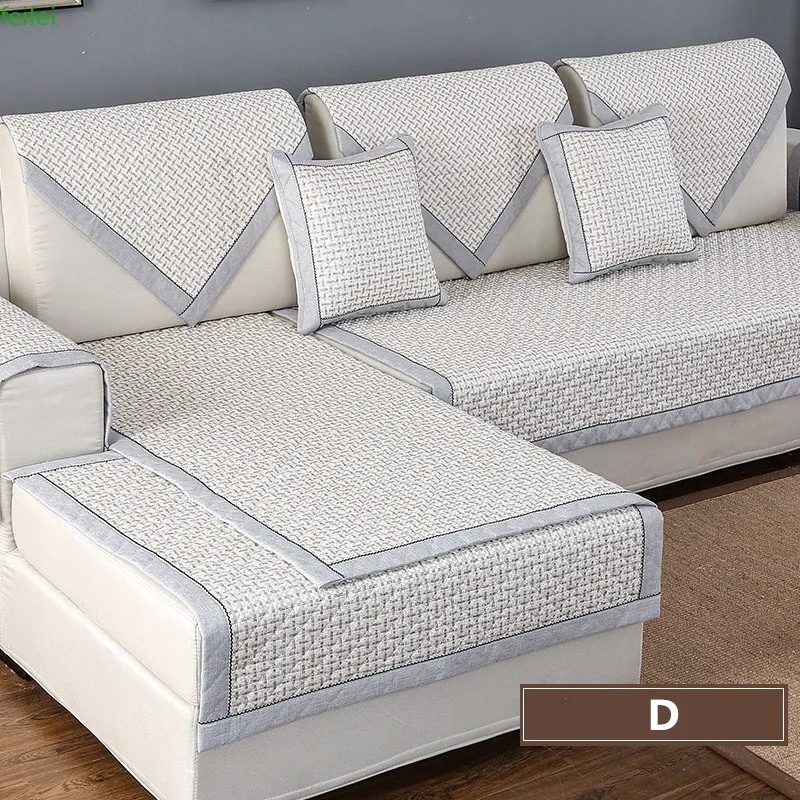 

Cotton Linen Fabric Sofa Cover Sofa Towel Solid Color Couch Cover Seat Cover for Living Room Corner Sofa Towel