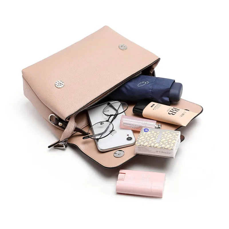 

Volasss Fashion Women's Shoulder Bags Real Genuine Leather Crossbody Bag Female High Quality Luxury Panelled Handbags Women Bags