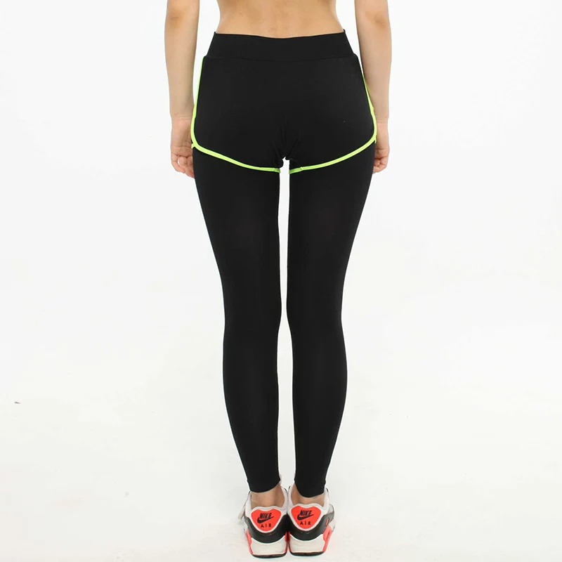 Женские спортивные брюки-Капри для бега фитнеса леггинсы женщин эластичные