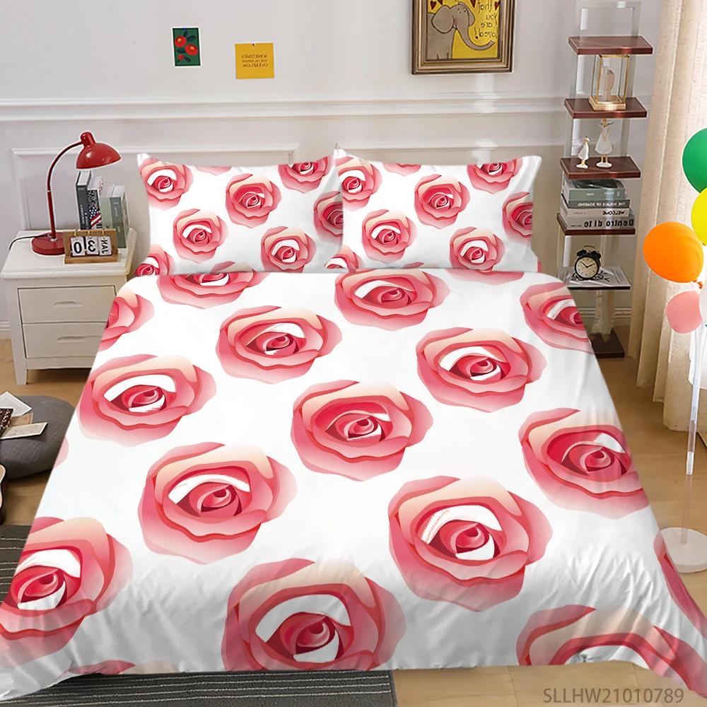 

3D Duvet Cover Set Luxury Bedding Set King Queen Size 2/3 Pcs Bedclothes Modern Home Bed Set Pillowcase Dropship