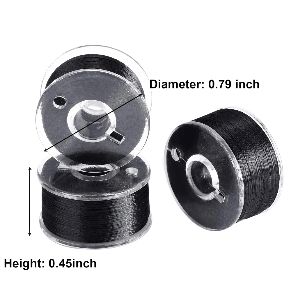 Нитки полиэфирные для домашней швейной машины 5/10/20 шт. белые черные бобины шитья