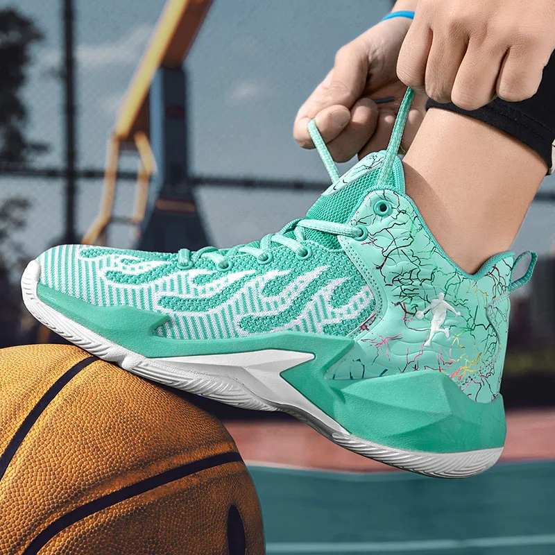 

Lovers Basketball Shoes Men Sneakers For Women Cushioning Sport Shoes High-Top Unisex Footwear For Basket Homme