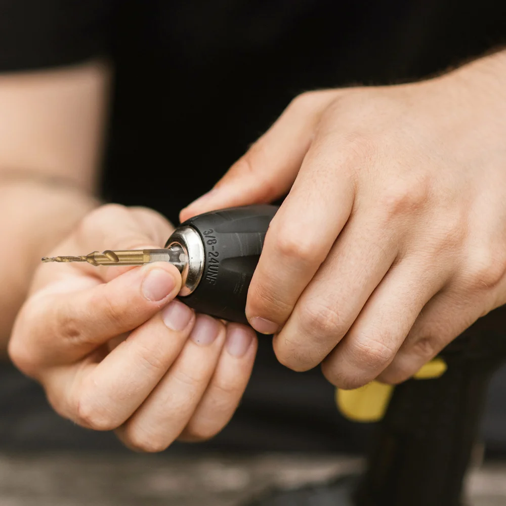 

1 Set Screw Tap Drill Bits Taps Countersink Deburr Set Metric Combination Bit