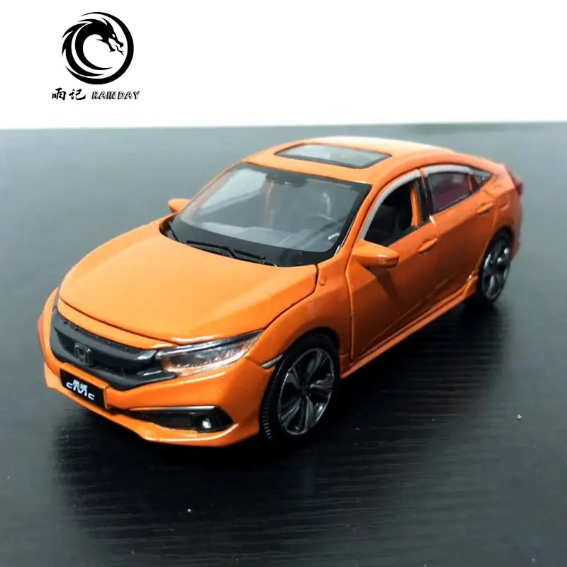 3 шт./партия JK 1/32 масштабная модель автомобиля игрушки Япония Honda Civic звук и свет литья под давлением Металл тянет назад модель автомобиля игрушка