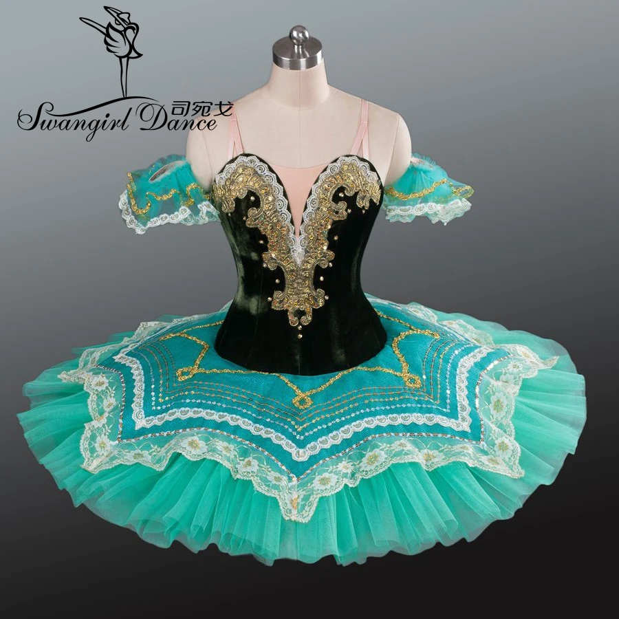 Женская зеленая профессиональная юбка классическая балетная пачка балетные