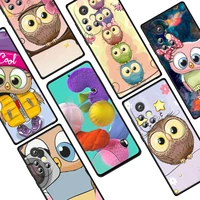 cute owl hearts lover for huawei nova 9 8 7 6 se 7i 5t 5i 5z 5 4e 4 3i 3 e 2i 2 lite pro 2017 black phone case funda capa