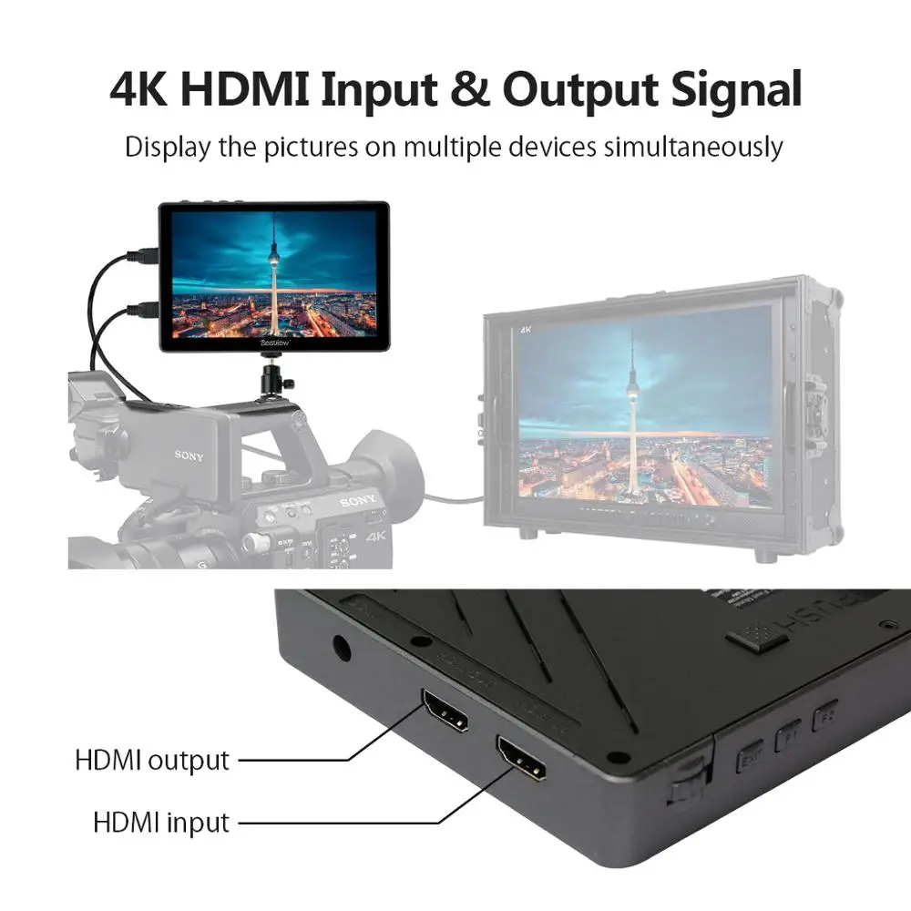 Монитор на камере Desview R7 " ips 1920x1080 4K HDMI сенсорный экран с поддержкой 3D LUT