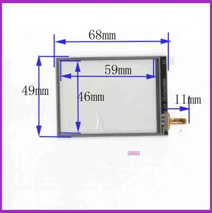 

AT PQYEMA01060 outside 3 inch touch handwritten 49 mm 4-wire resistive touch screen glass 68 *