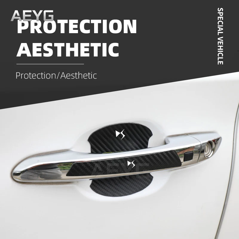 

Car Door Handle Carbon Fiber Stickers Film For DS DS3 DS4 DS5 DS6 2020 Protector Decals Vinyl Auto Automotive Goods Accessories