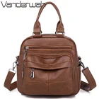 Многофункциональный женский рюкзак, Высококачественная кожаная школьная сумка, дорожные рюкзаки для девочек, женская сумка через плечо, рюкзак