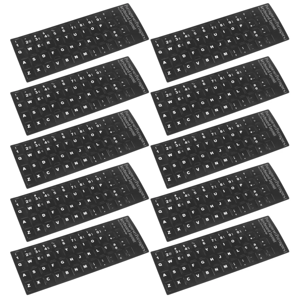 

10pcs Replacement Keyboard Stickers Multi-language Stickers Keyboard Layout
