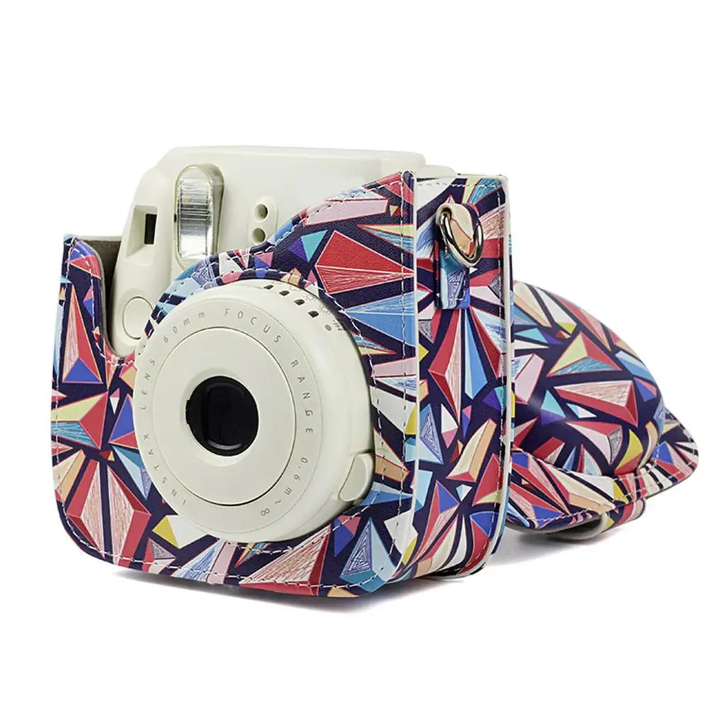 Чехол для мини камеры в стиле ретро из искусственной кожи с плечевым ремнем Instax