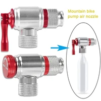 portable mountain bike co2 cylinder pump gas nozzle bicycle fast inflator inflatable head adapter riding emergency accessories