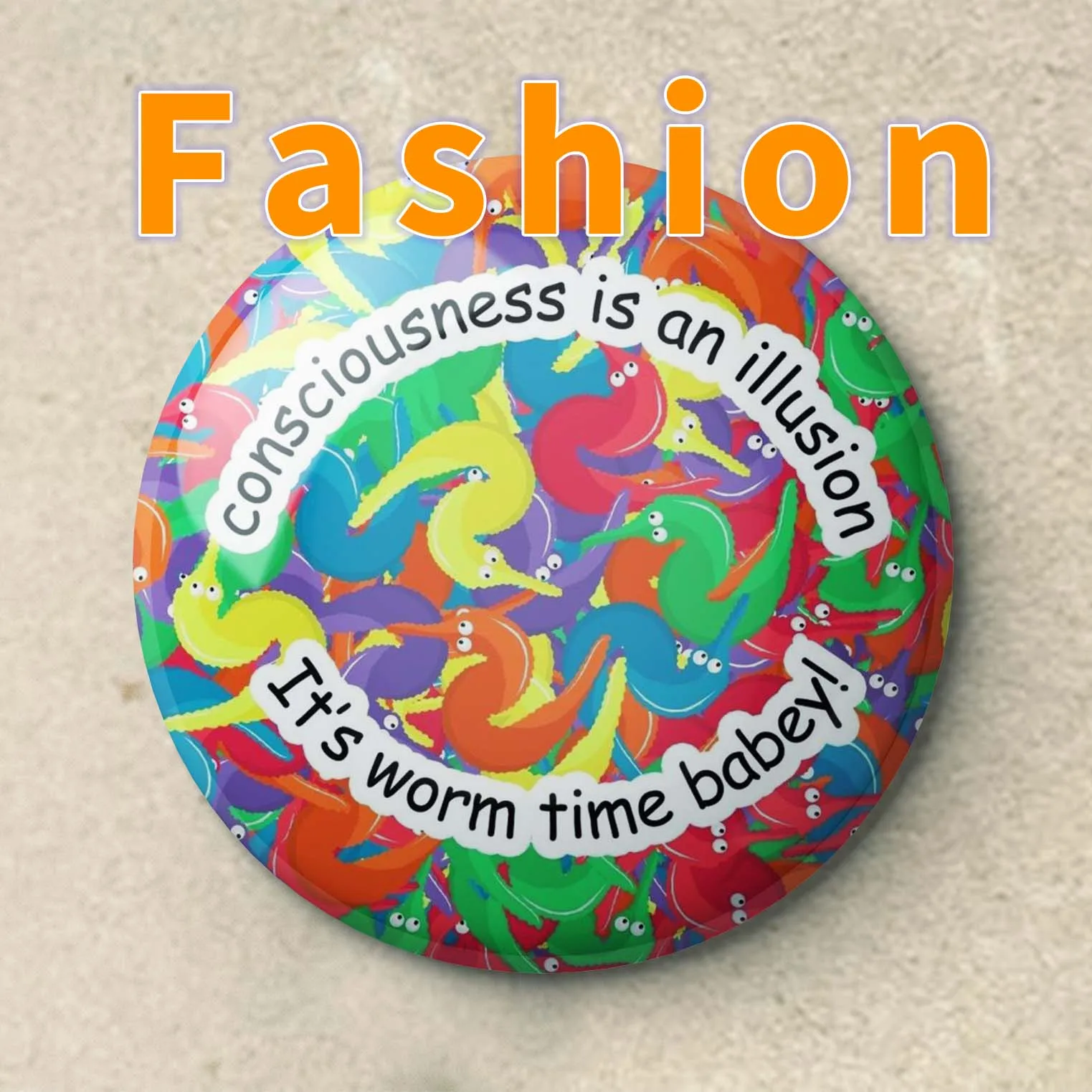 

Consciousness is an Illusion It's Worm T gky Soft Enamel Pin Lover Metal Gift Lapel Pin Collar Cartoon Decor Cute Creative Women