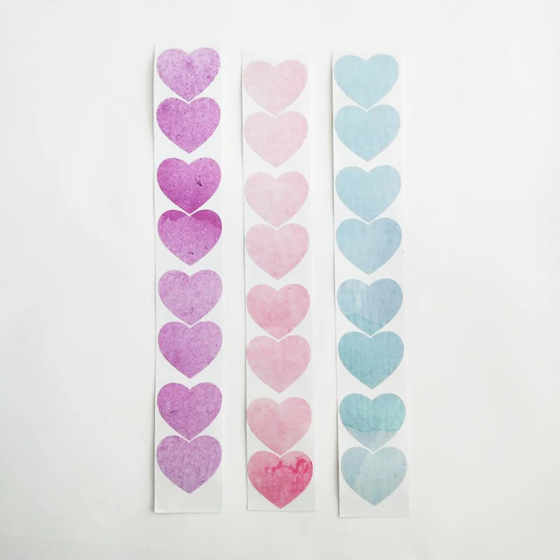 

48Pcs/Set Watercolor Heart-shaped Wall Stickers for Livning Room Wall Decoration