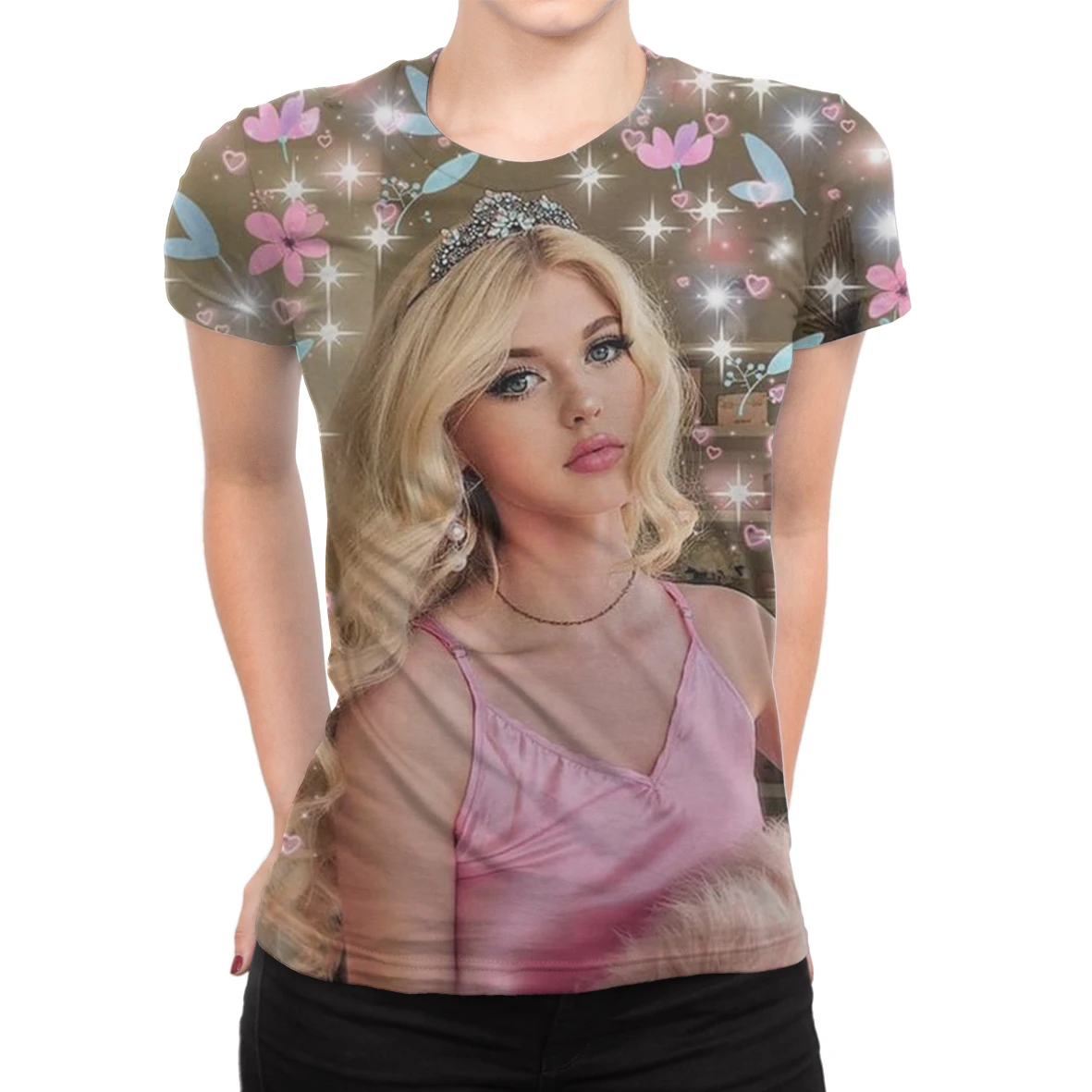 

Loren Gray 3D Aesthetics Women's T-shirt Women Teen Girls High Street Cool Summer Tee Oversized T-shirts Fashion Pattern Tops