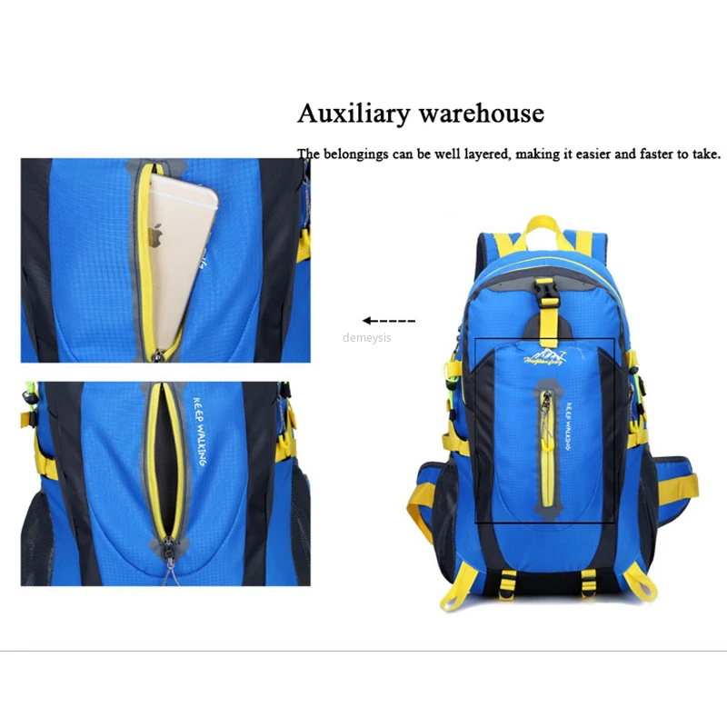 

40L Large Capacity Hiking Backpack Outdoor Waterproof Climbing Camping Shoulder Bags Men Women Trekking Travel Backpack
