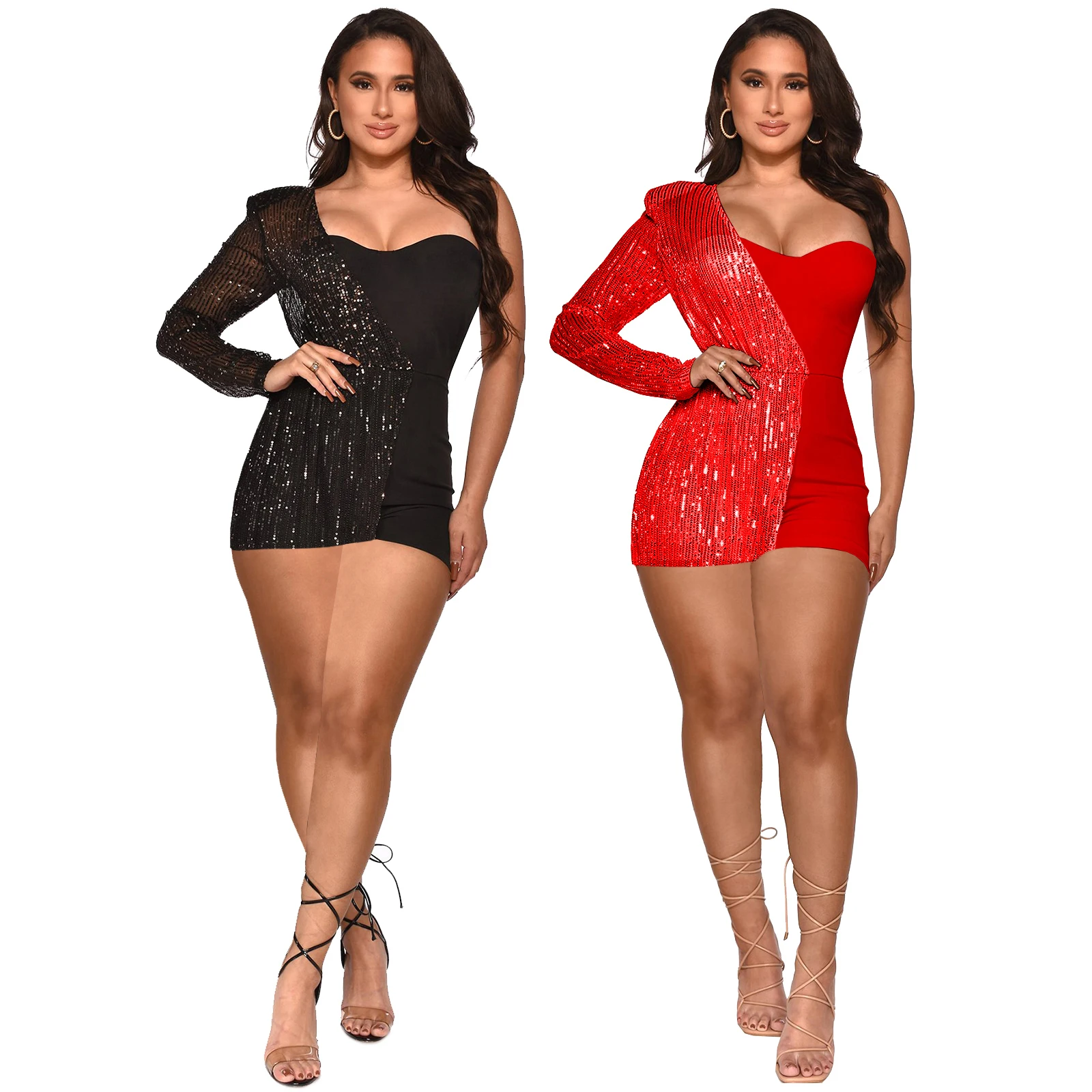 

Qm4358 Европейская и американская весенне-осенняя Женская наполовину с блестками (включая плечо и хлопок) нагрудная (резиновый бан