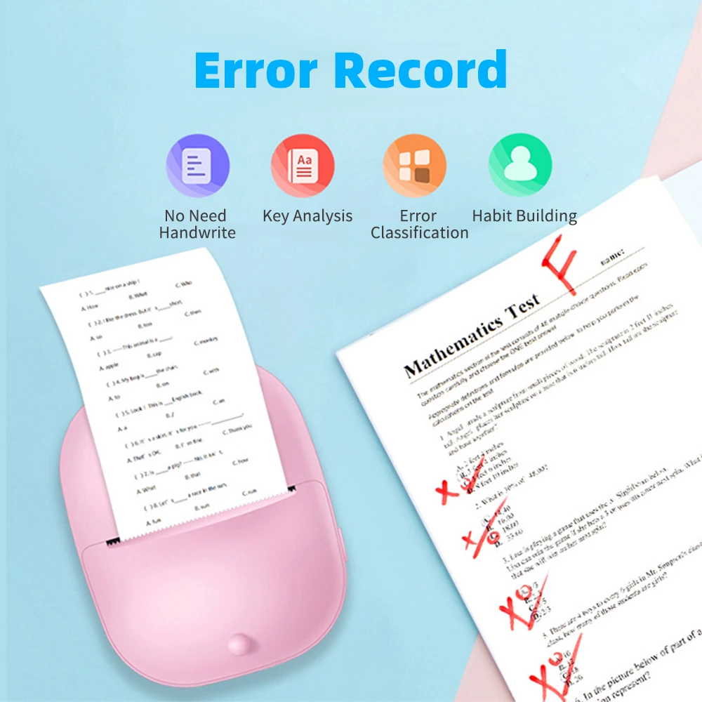 Карманный мини принтер термопринтер фотография список записей чековый BT