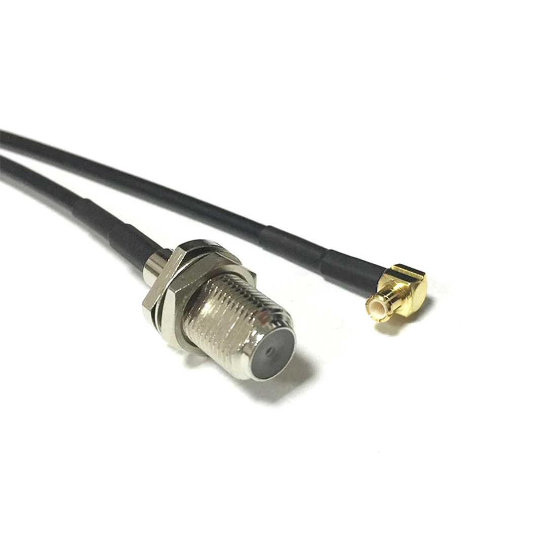 Новый F гнездовой разъем к MCX штекеру прямоугольный RG174 коаксиальный кабель RF Pigtial