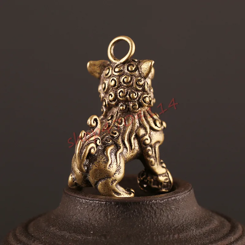 Креативный кулон в виде льва из чистой латуни изысканные поделки безделушки | Дом
