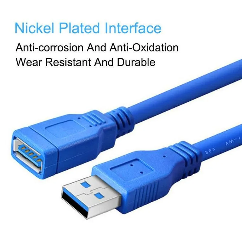 

SuperSpeed High Speed And Data Transfer Charging USB Cable To Cord Camera PC For Laptop Cable Data 3.0 Extension Male Femal U4O7