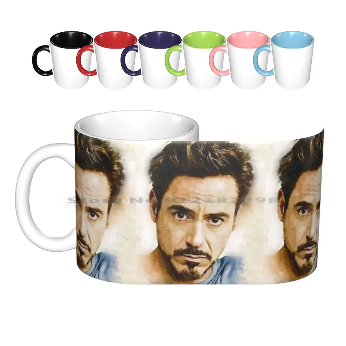 

A Tribute To Robert Downey Jr. Ceramic Mugs Coffee Cups Milk Tea Mug Robert Downey Rdj Movies Video Movie Film Films Videos