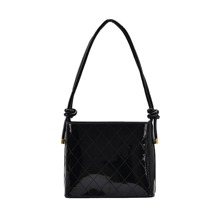 

Bucket Bags For Women 2021 New Shoulder Messenger Bag Simple Rhombus Embroidery Thread Underarm Women's Bag