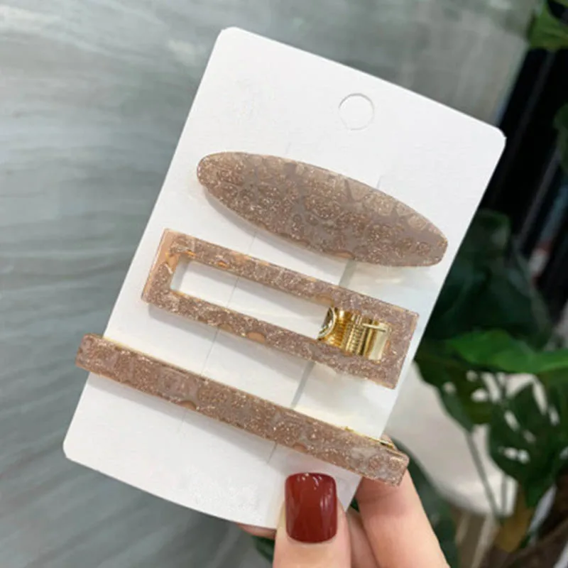 

Hairpins Barrettes New Fashion For Women Girls Headband Sweet Hair Clips Geometric Hair Accessories Set Simple Style