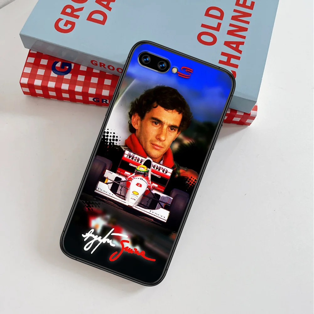 

Ayrton Senna F1 Racing Phone Case For Huawei Honor 6A 7A 7C 8 8A 8X 9 9X 10 10i 20 Lite Pro Play black Bumper Silicone Hoesjes