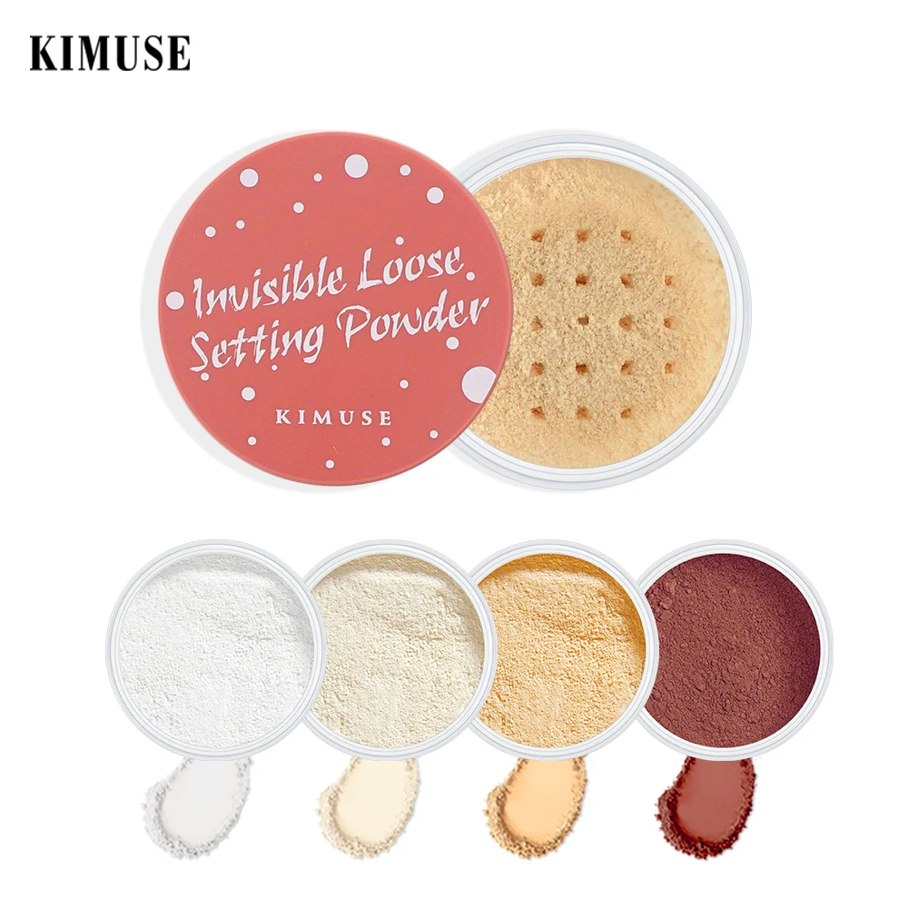 Невидимая рассыпчатая пудра KIMUSE натуральная гладкая матовая для макияжа лица
