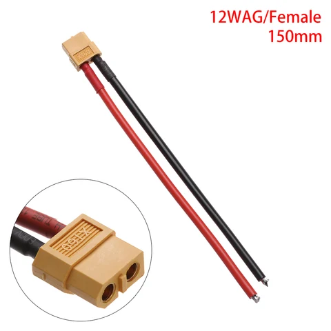 Contin de conector de sex masculin feminin cu siliciu 12 AWG/14 AWG Sârmă XT60 Conector Conector Cablu de extensie dublă Baterie de extensie