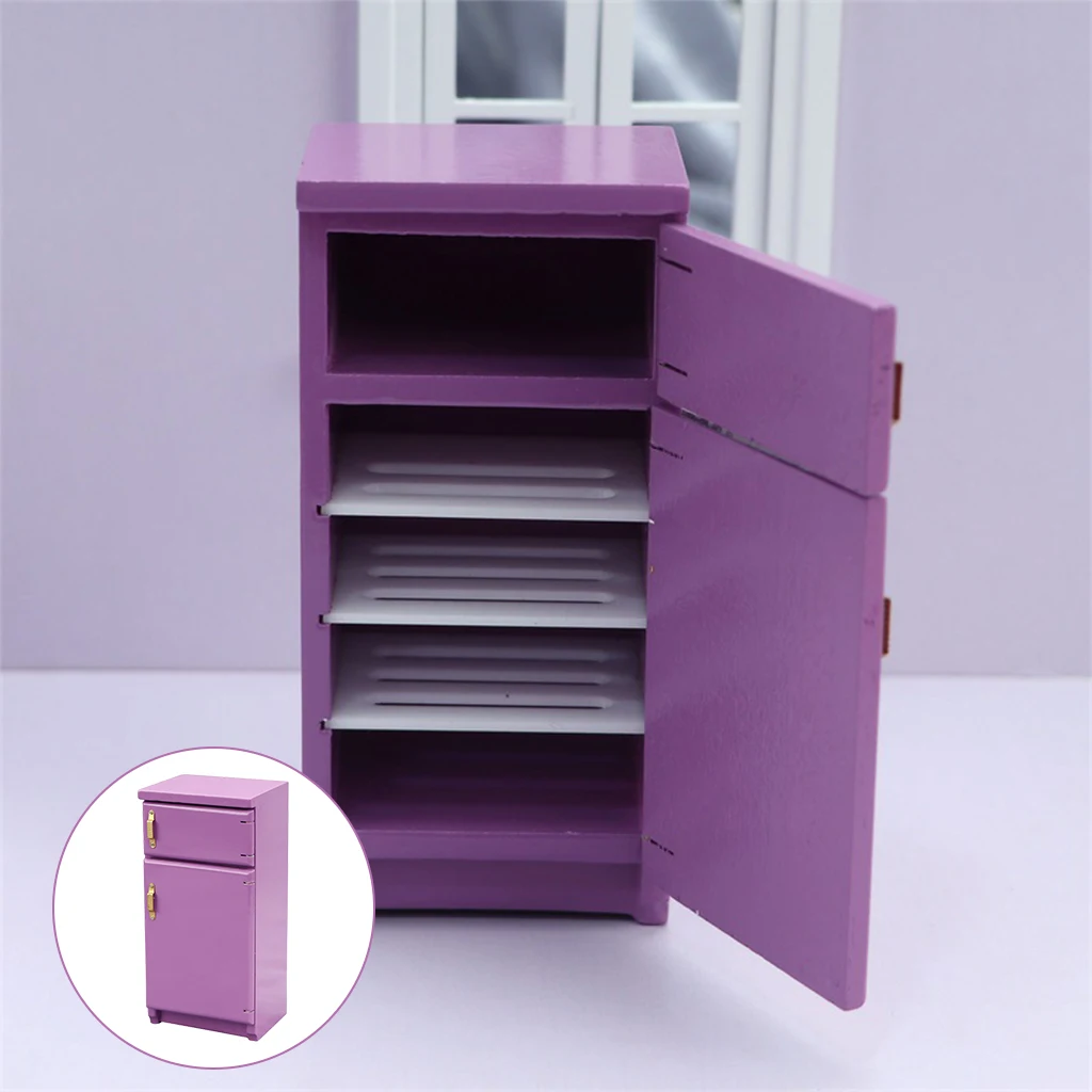

1:12 Miniature Girls Fridge Dollhouse Kitchen Furniture Toy For Children