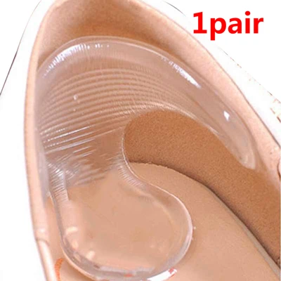 Силиконовые стельки для обуви, 1 пара = 2 шт., гелевые прокладки на высоком каблуке, защита от натирания пяток, устройство для ухода за ногами, массажные гелевые стельки