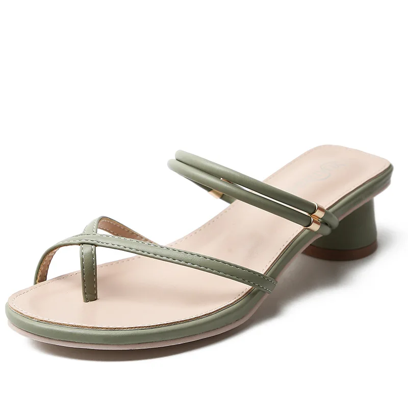 

sandals fairy style flat bottom student 2021 new clip foot Roman Bohemian summer slippers