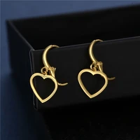 simple stainless steel love heart earrings for women 2021 new trend heart earrings jewelry gift