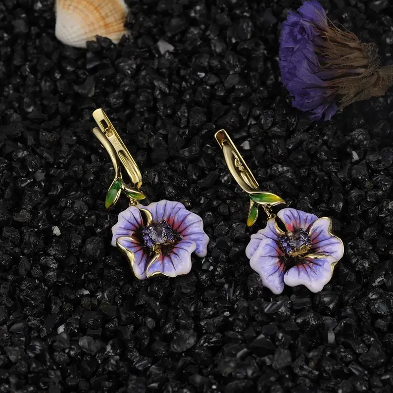 Женские богемные серьги подвески в форме цветка листа желтого