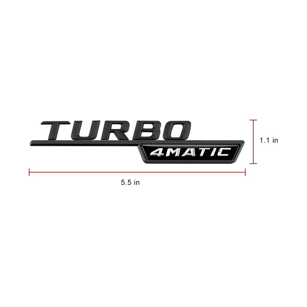 2 шт. с черными эмблемами Стикеры TURBO 4matic для Mercedes Benz W212 W221 W222 W220 W124 W213 W204 W205 W210 W211 GLS