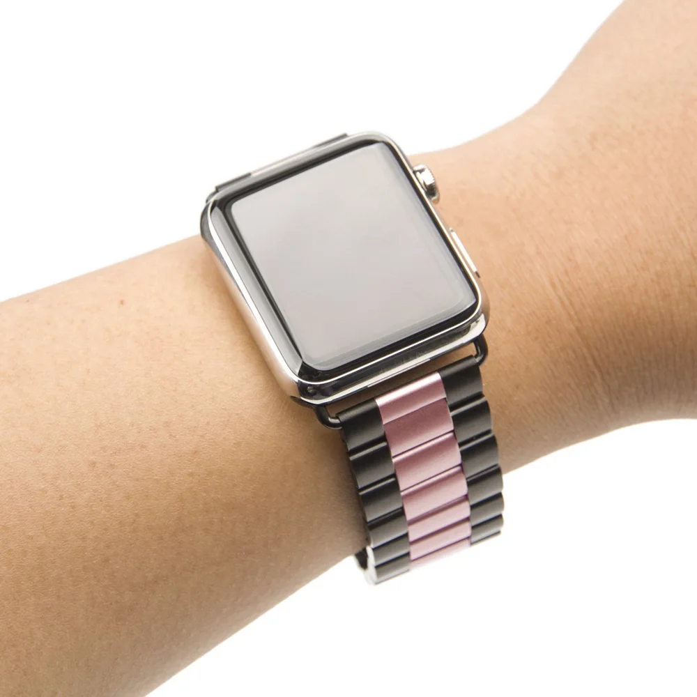 Ремешок из нержавеющей стали для Apple Watch SE 6 5 4 40 мм 44 металлический браслет iWatch 1/2/3