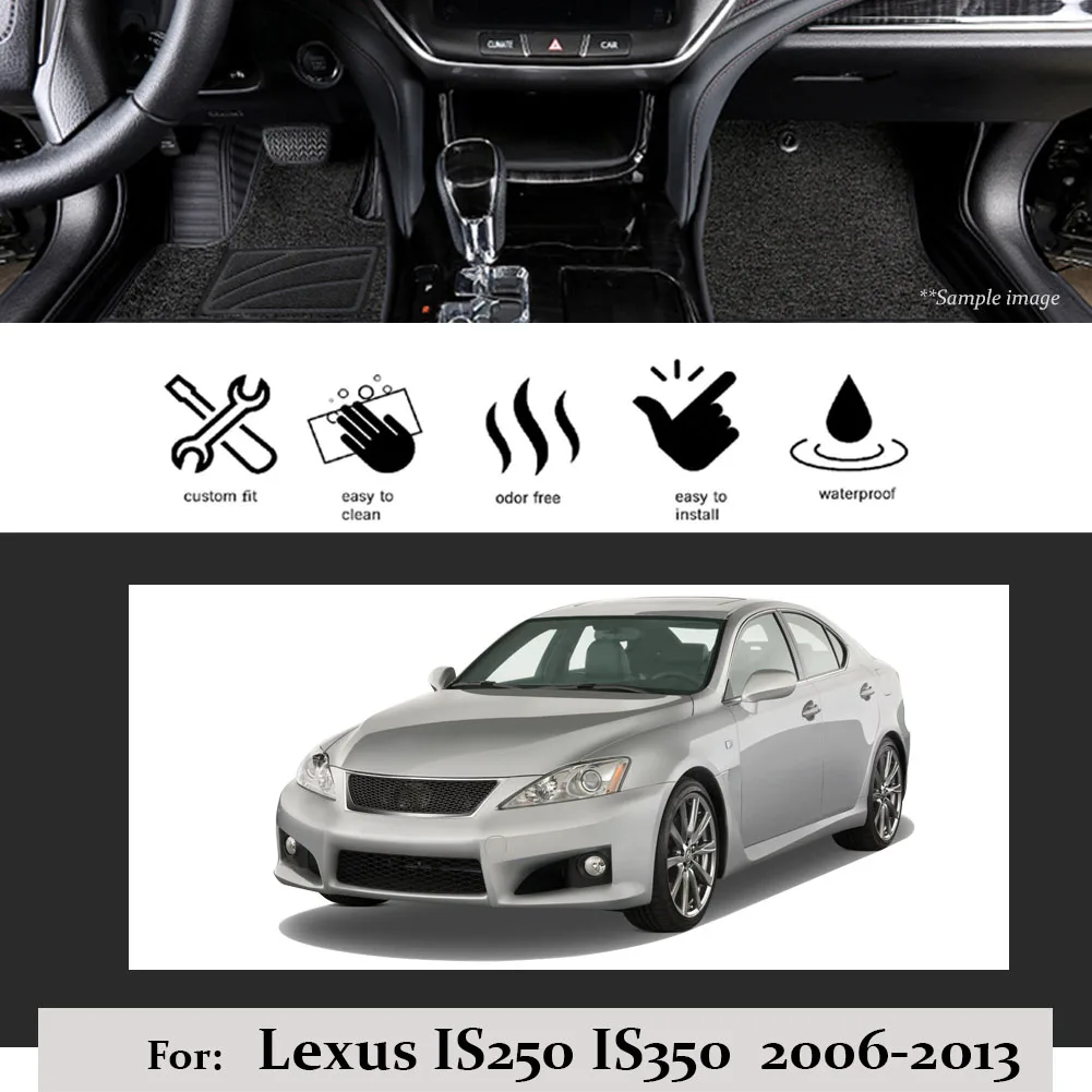 Автомобильный напольный коврик подходит для Lexus IS250 IS350 2006 - 2013 LHD