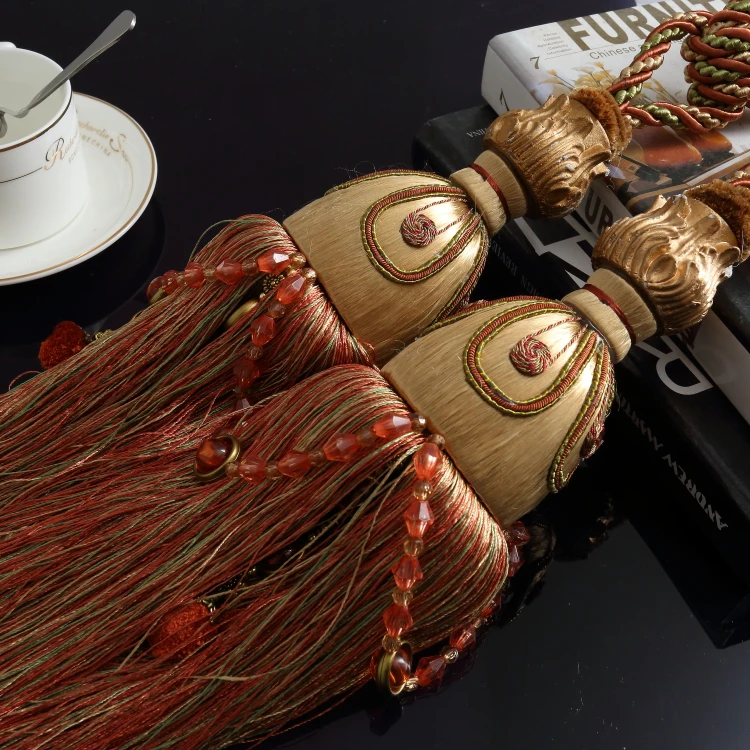 2 шт. занавески для штор с кисточками|Декоративные аксессуары штор| |