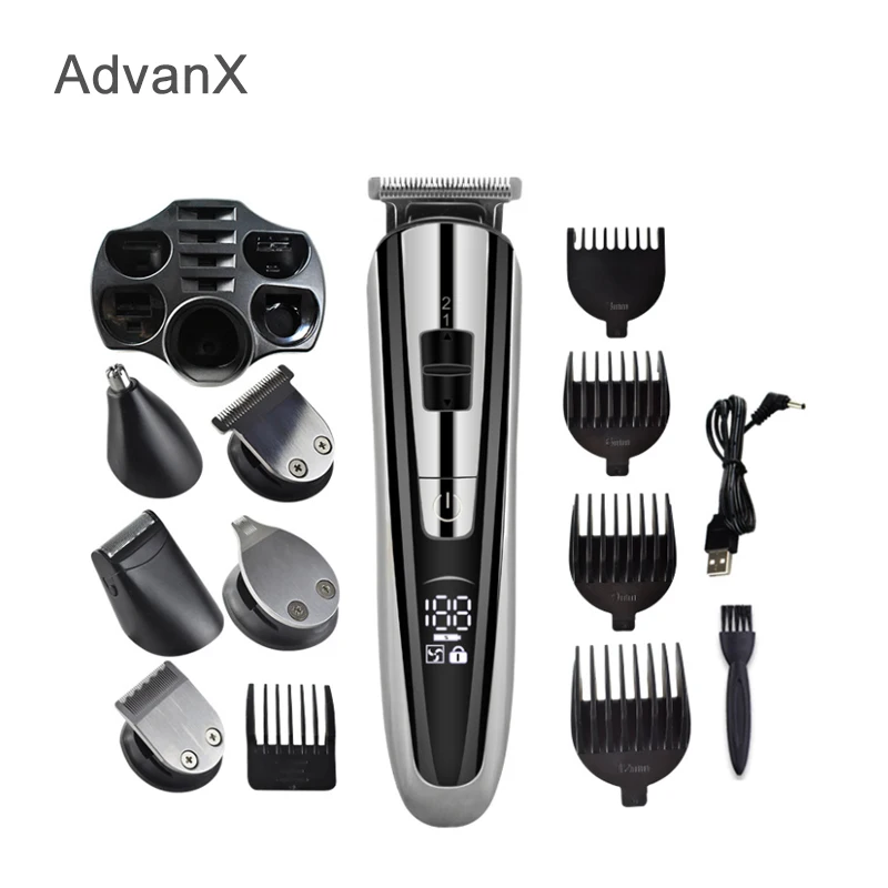 

AdvanX триммеры для волос 5 в 1 Набор для ухода с Usb зарядкой триммер для носа и ушей Бритва для бороды
