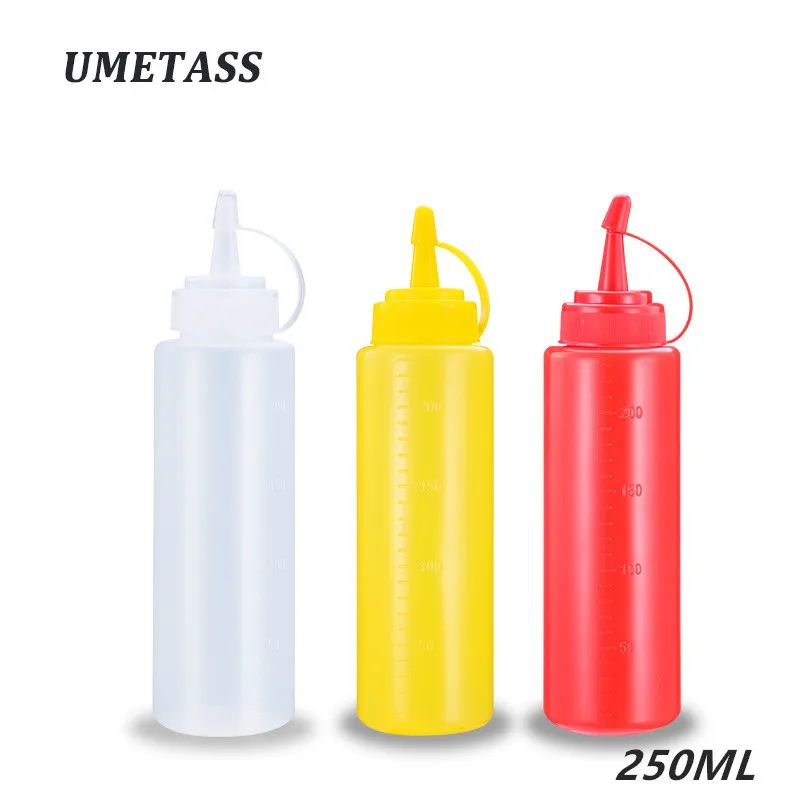 Пустая пластиковая отжимная Бутылка объемом 250 мл контейнер без БФА для масла