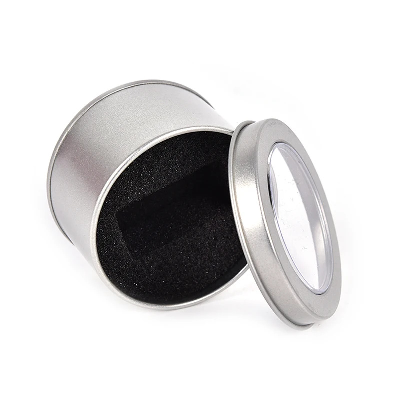 Серебряный круглый металлический чехол для часов с дисплеем 6 5*4 см | Красота и